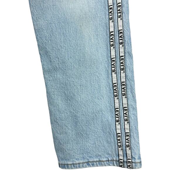 Levi's Premium 501 XX Original Sport Stripe Cropped Light Wash Button Fly Jeans - Picture 6 of 12